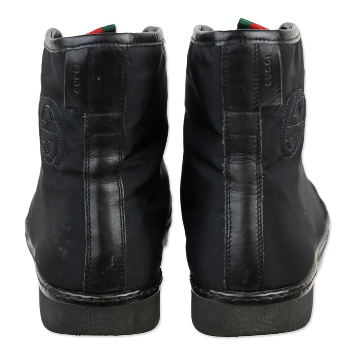 Gucci Black Nylon GG High-Top Sneakers