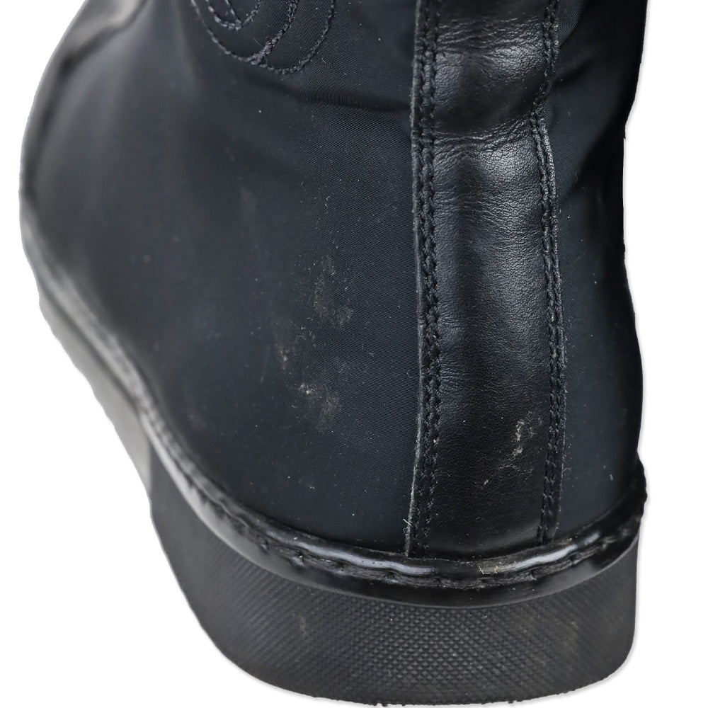 Gucci Black Nylon GG High-Top Sneakers