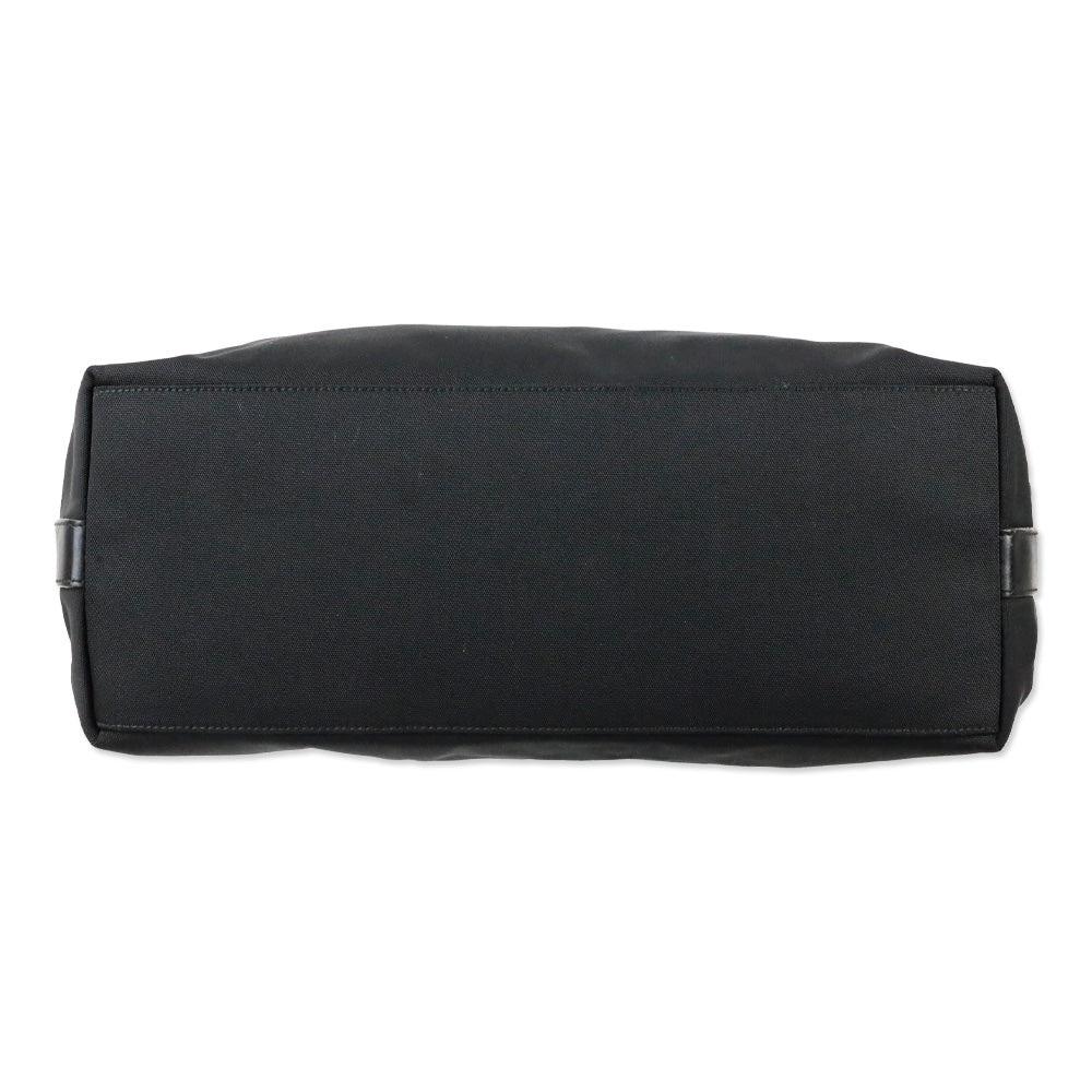 Gucci Black Nylon Leather Trim Hobo Bag