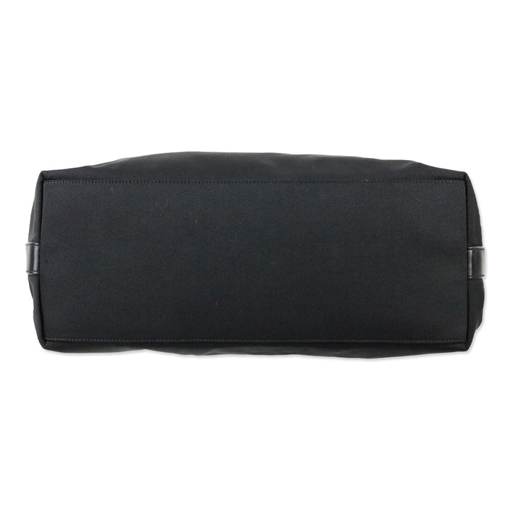 Gucci Black Nylon Leather Trim Hobo Bag