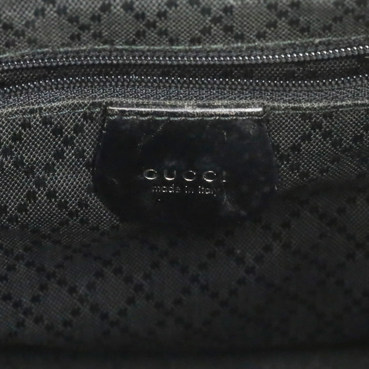 Gucci Black Nylon Leather Trim Hobo Bag