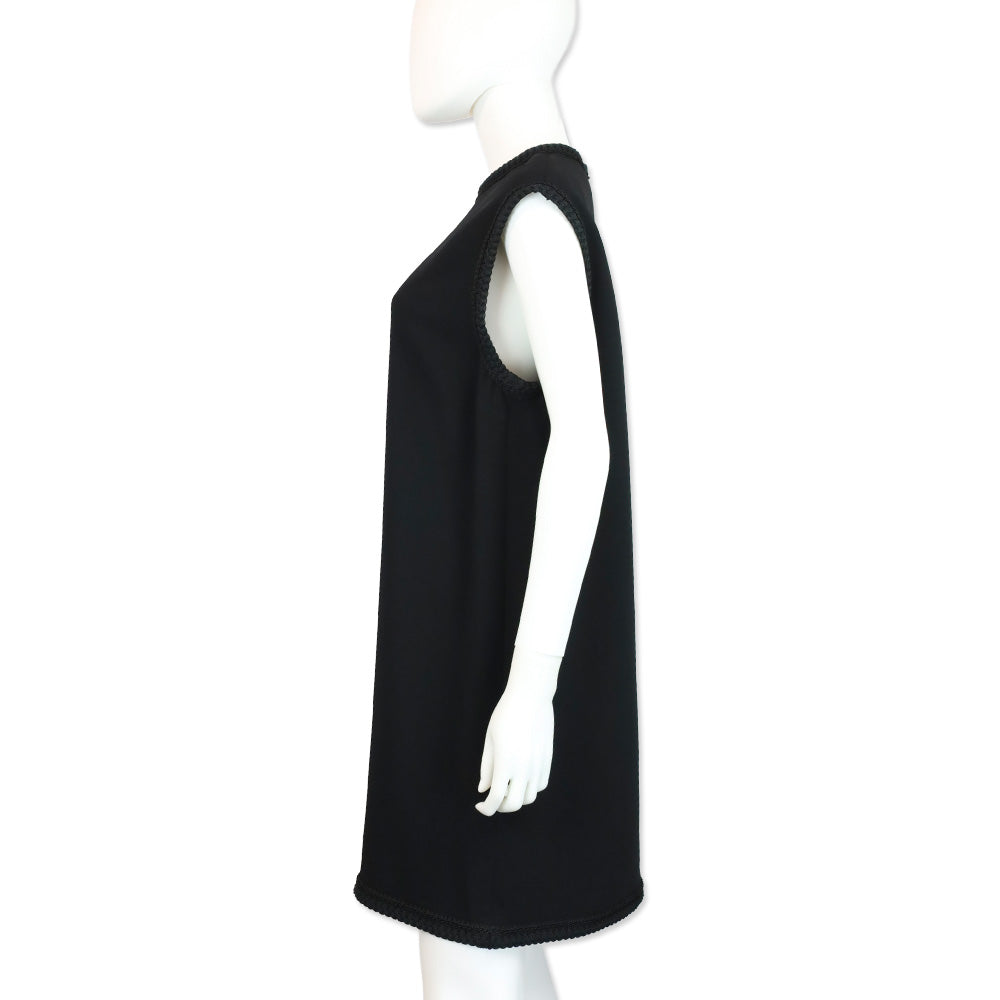 Gucci Black Passementerie Trim Sleeveless Midi Dress