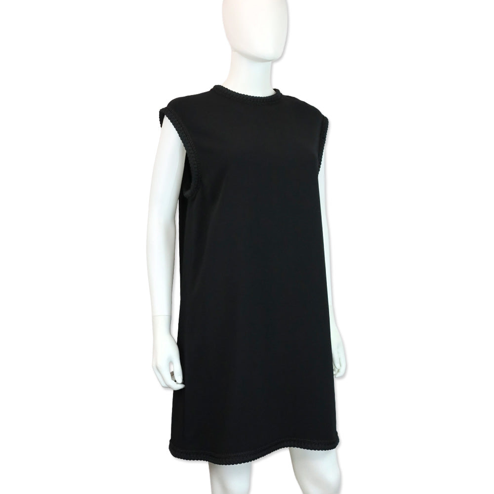 Gucci Black Passementerie Trim Sleeveless Midi Dress