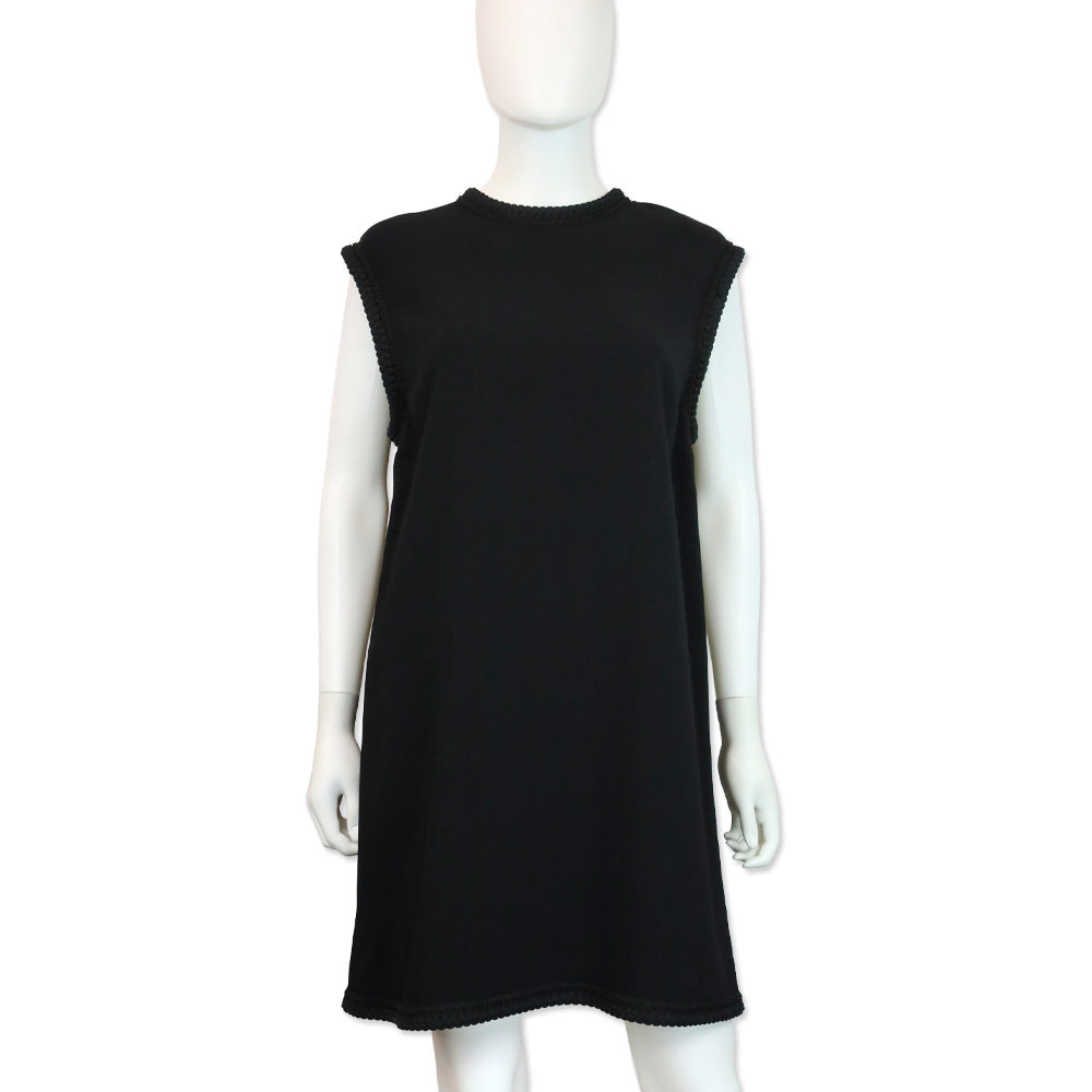 Gucci Black Passementerie Trim Sleeveless Midi Dress