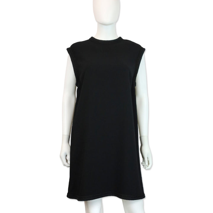 Gucci Black Passementerie Trim Sleeveless Midi Dress