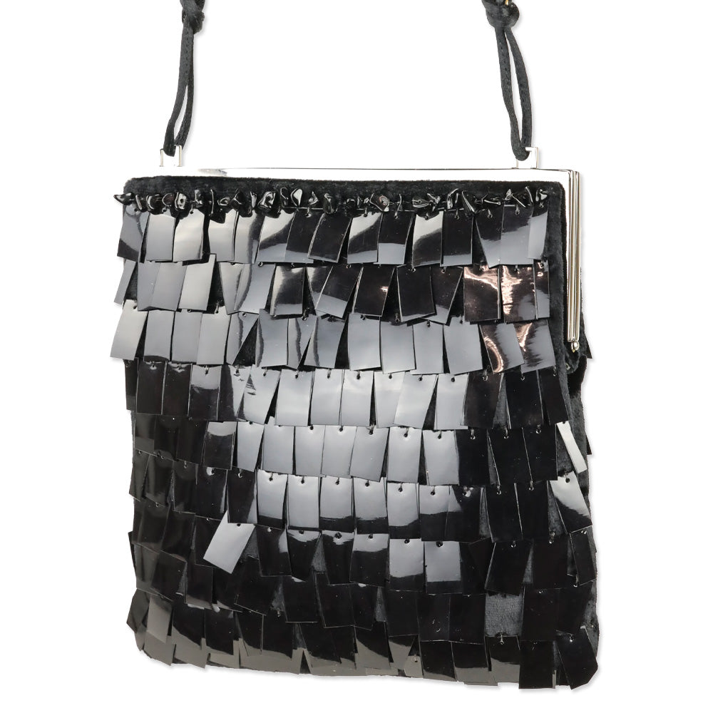 Gucci Black Sequin Square Mini Frame Bag