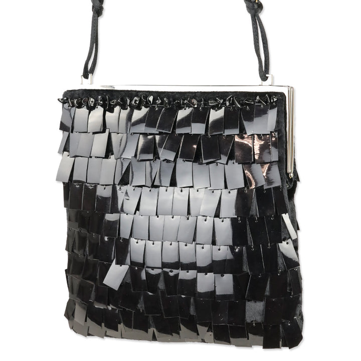 Gucci Black Sequin Square Mini Frame Bag