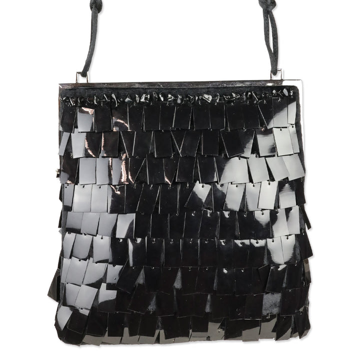Gucci Black Sequin Square Mini Frame Bag