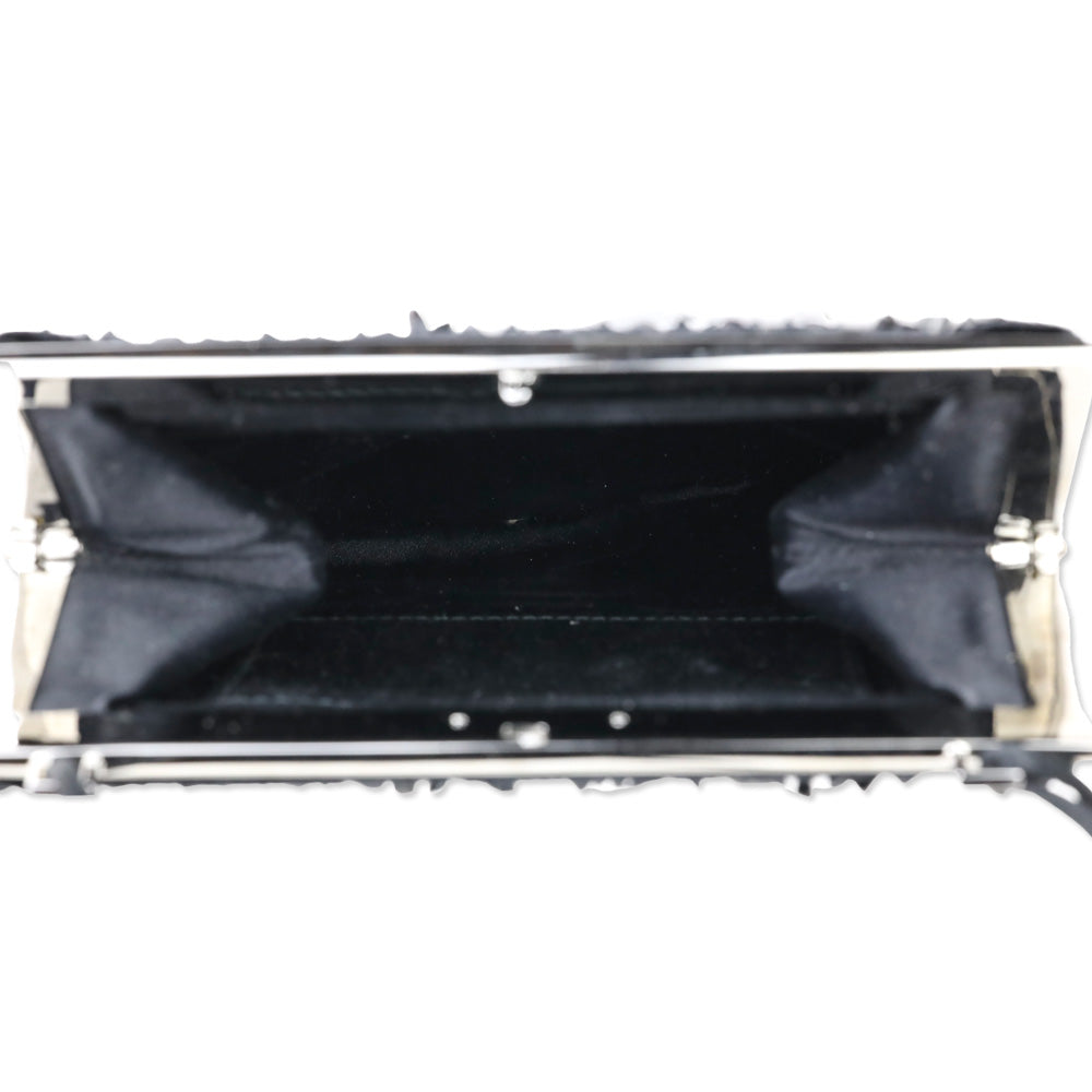Gucci Black Sequin Square Mini Frame Bag