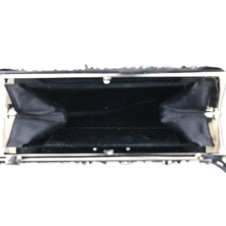 Gucci Black Sequin Square Mini Frame Bag