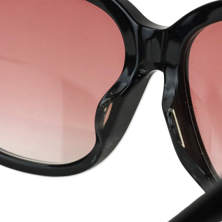 Gucci Black Square Red Gradient Lens Sunglasses
