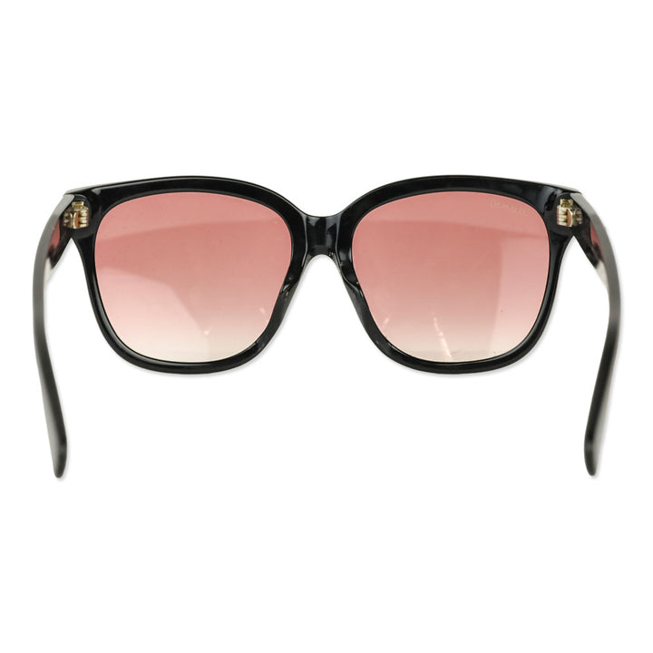 Gucci Black Square Red Gradient Lens Sunglasses