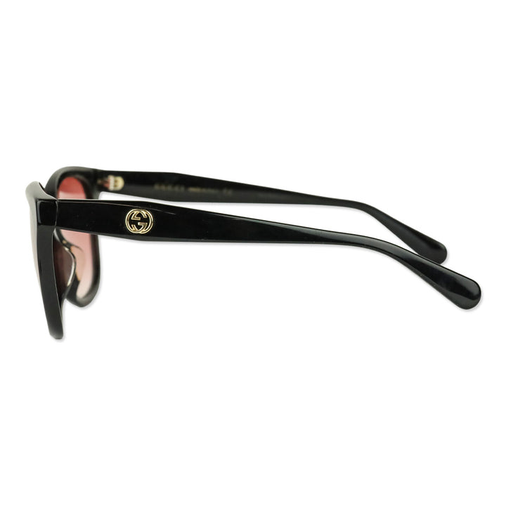 Gucci Black Square Red Gradient Lens Sunglasses