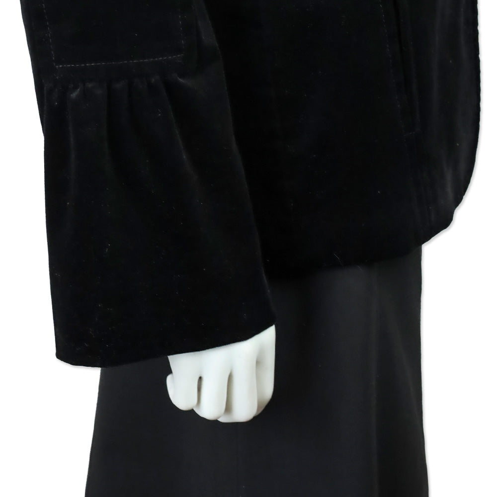 Gucci Black Velveteen Poet Sleeve Blazer