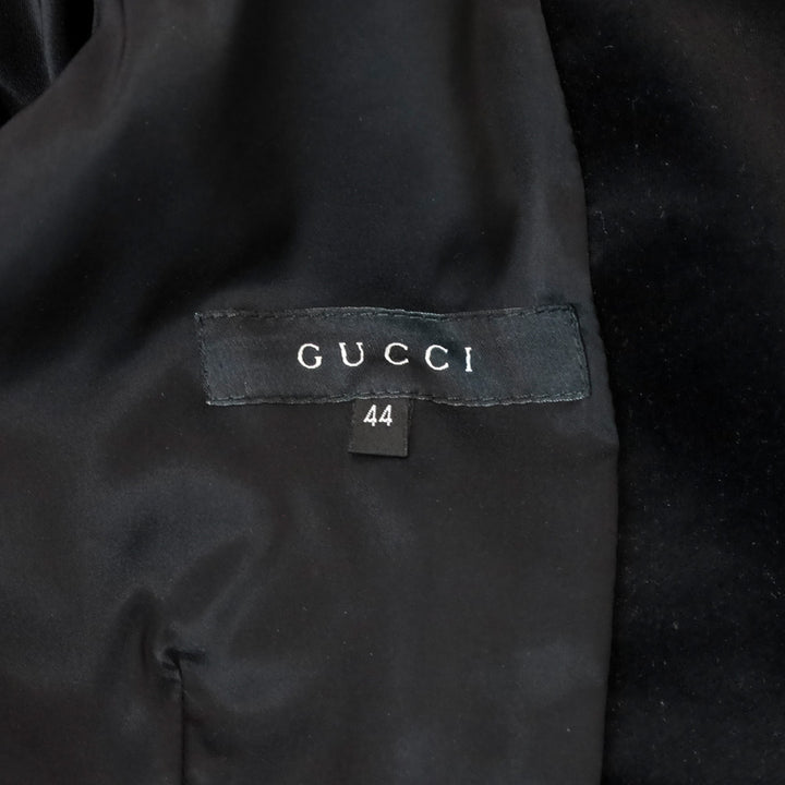 Gucci Black Velveteen Poet Sleeve Blazer