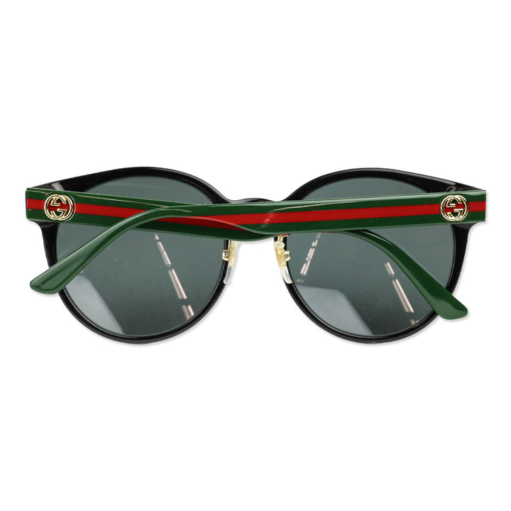 Gucci Black Web Accent GG0416SK Round Sunglasses