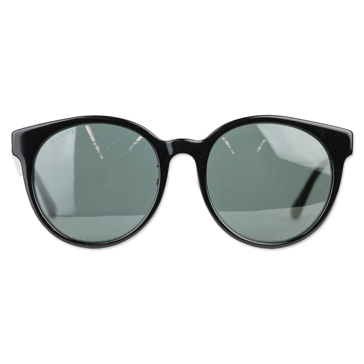 Gucci Black Web Accent GG0416SK Round Sunglasses