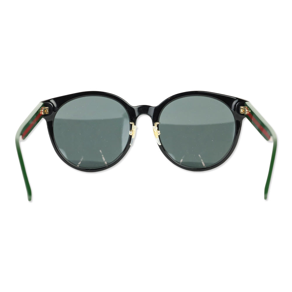 Gucci Black Web Accent GG0416SK Round Sunglasses