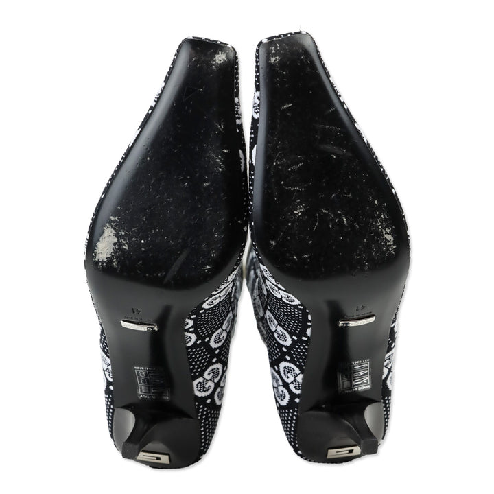 Gucci Black/White Technical GG Jersey Knit Tom Booties