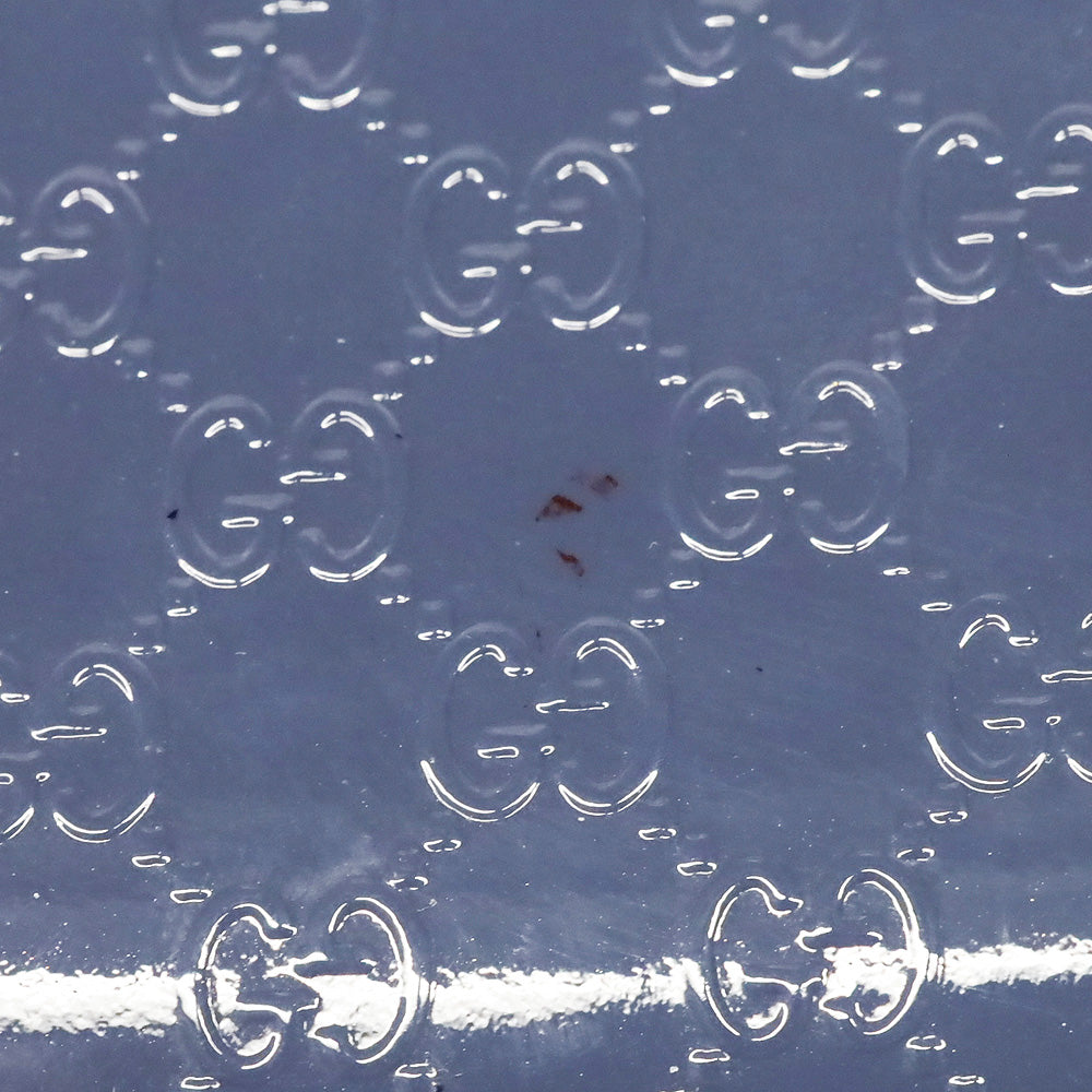 Gucci Blue Micro Guccissima Patent Leather Broadway Clutch