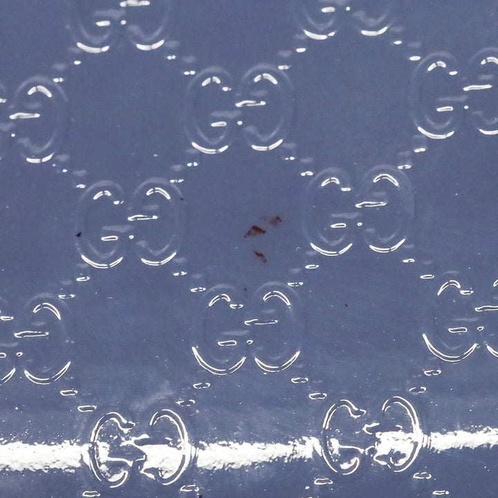 Gucci Blue Micro Guccissima Patent Leather Broadway Clutch