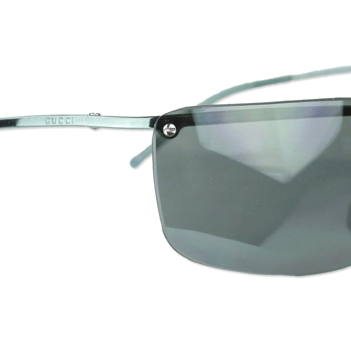 Gucci Blue Teal Gradient Rimless Wrap Sunglasses
