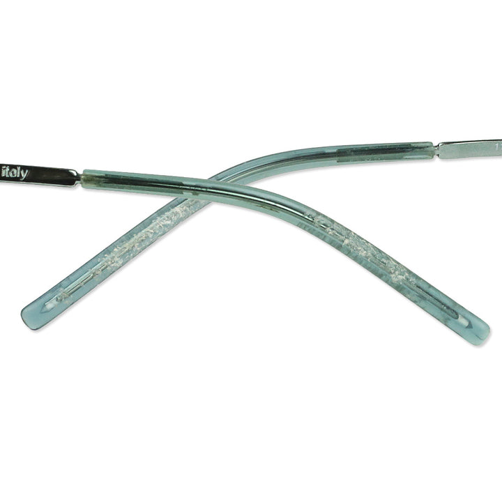 Gucci Blue Teal Gradient Rimless Wrap Sunglasses