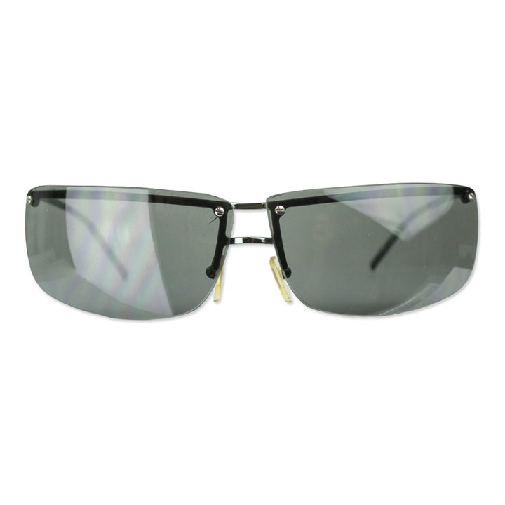 Gucci Blue Teal Gradient Rimless Wrap Sunglasses