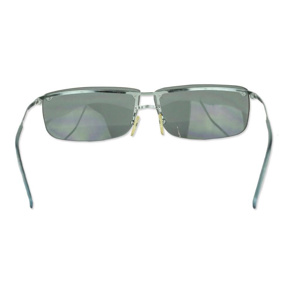 Gucci Blue Teal Gradient Rimless Wrap Sunglasses