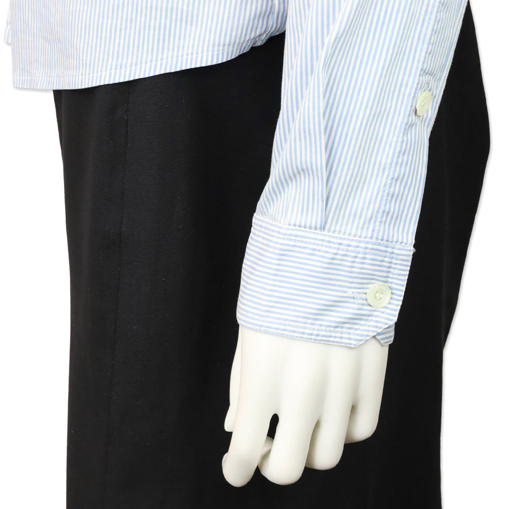 Gucci Blue/White Striped Stretch Cotton Button Up Shirt
