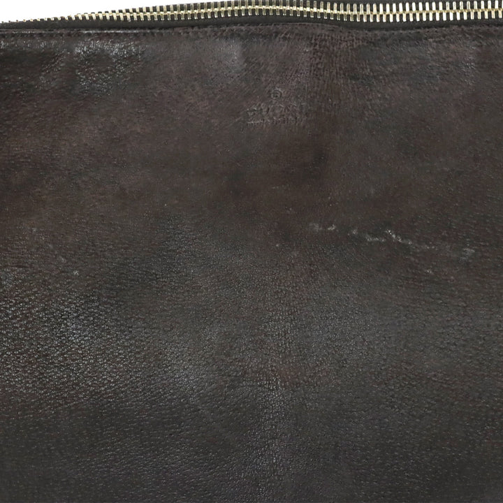 Gucci Brown Nubuck Web Strap Half Moon Hobo Bag