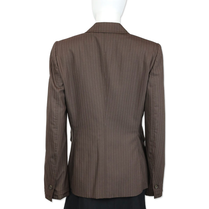 Gucci Brown Pinstripe Blazer