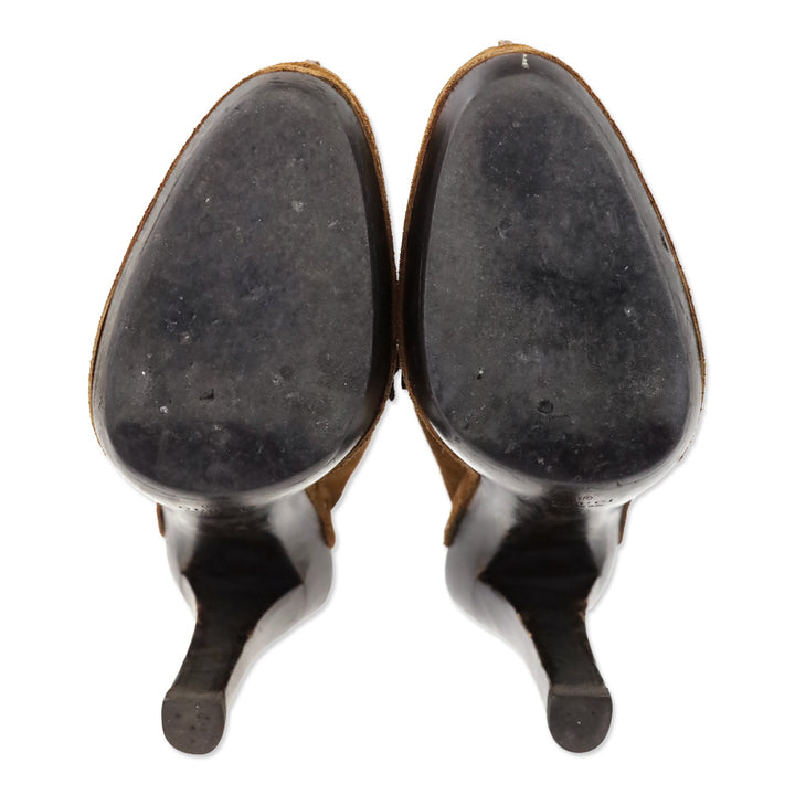 Gucci Brown Suede Horseit Clog Mule