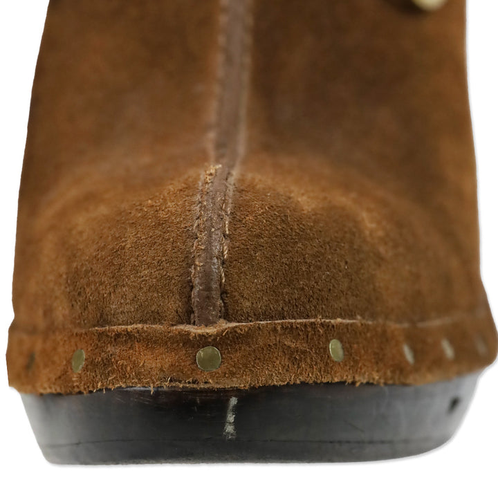 Gucci Brown Suede Horseit Clog Mule