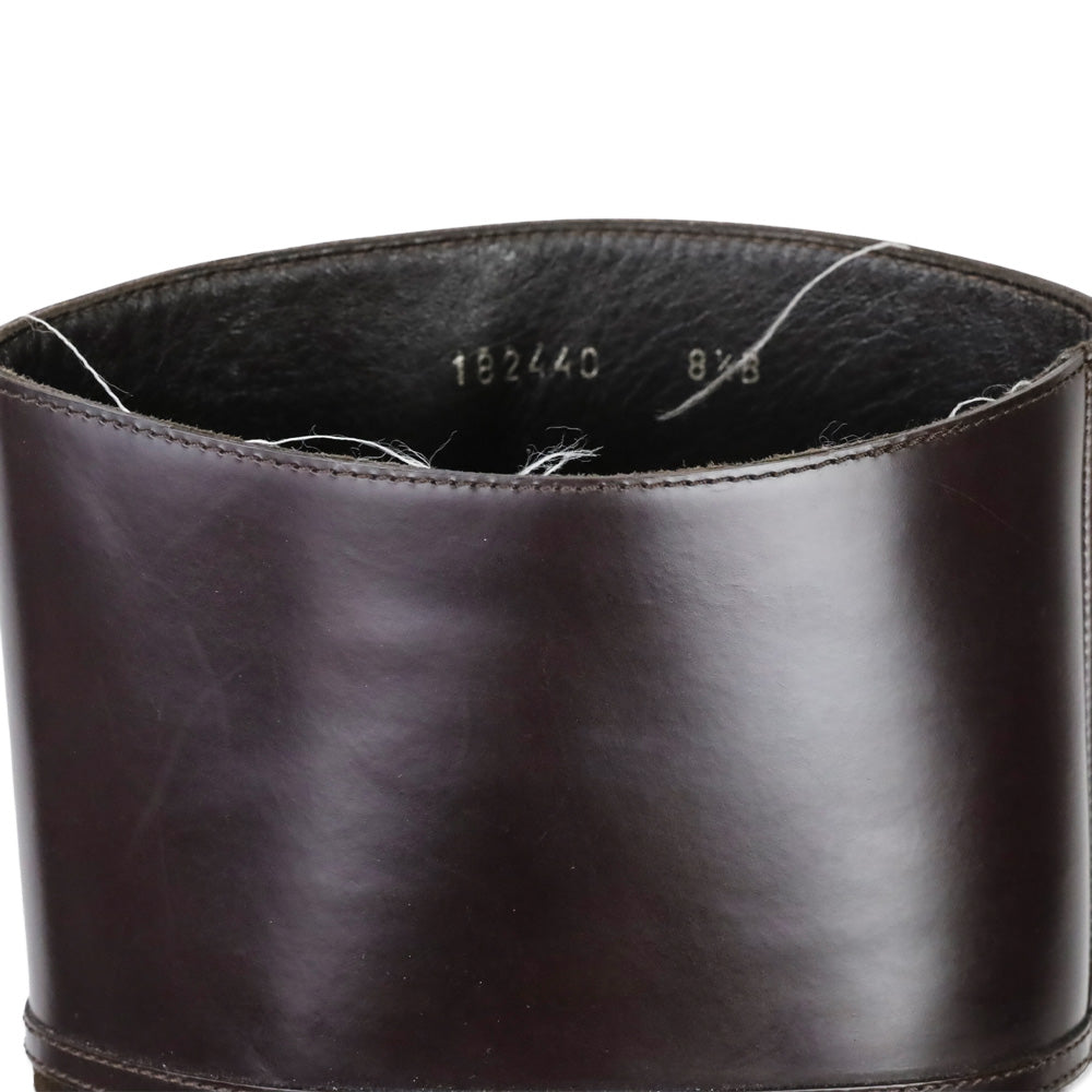 Gucci Brown Suede/Leather Knee High Horsebit Riding Boots