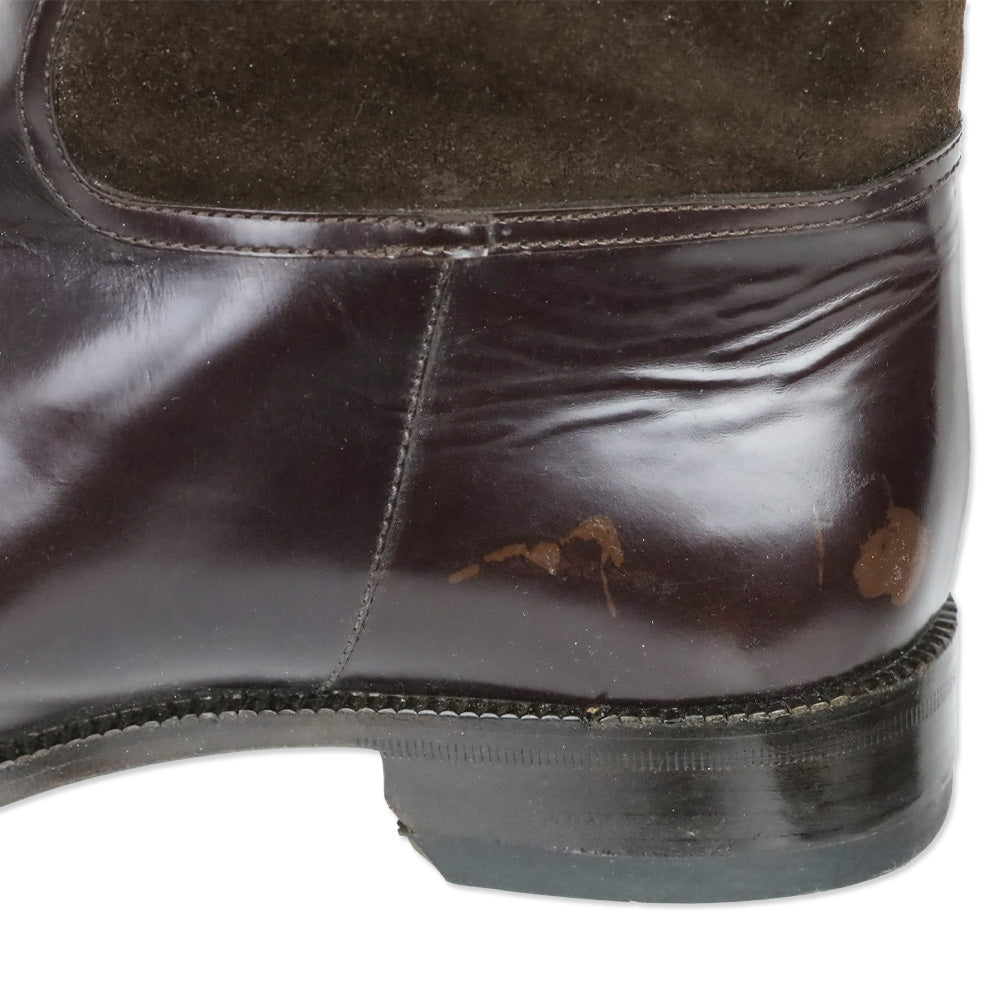 Gucci Brown Suede/Leather Knee High Horsebit Riding Boots