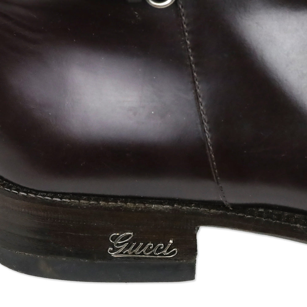 Gucci Brown Suede/Leather Knee High Horsebit Riding Boots