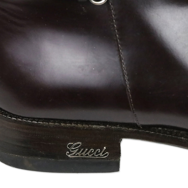 Gucci Brown Suede/Leather Knee High Horsebit Riding Boots