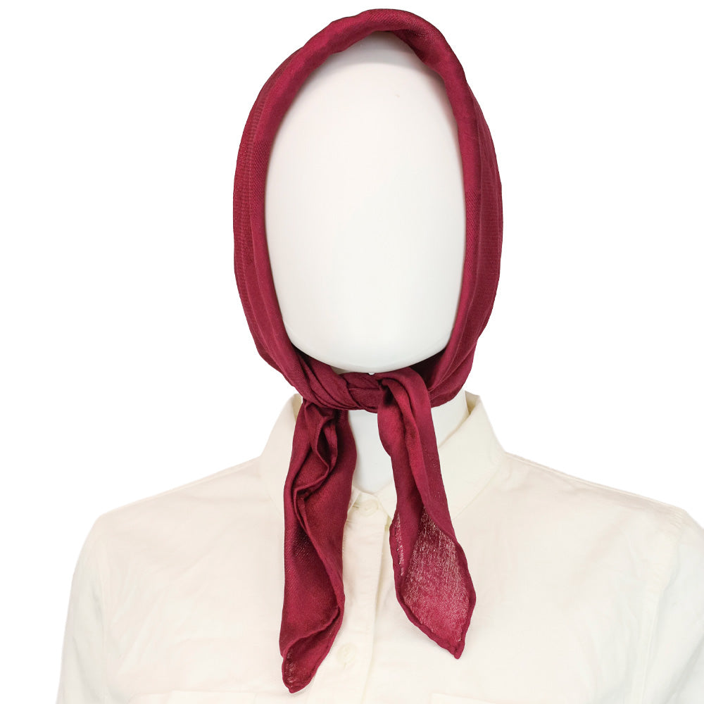 Gucci Burgundy Jacquard Silk Scarf