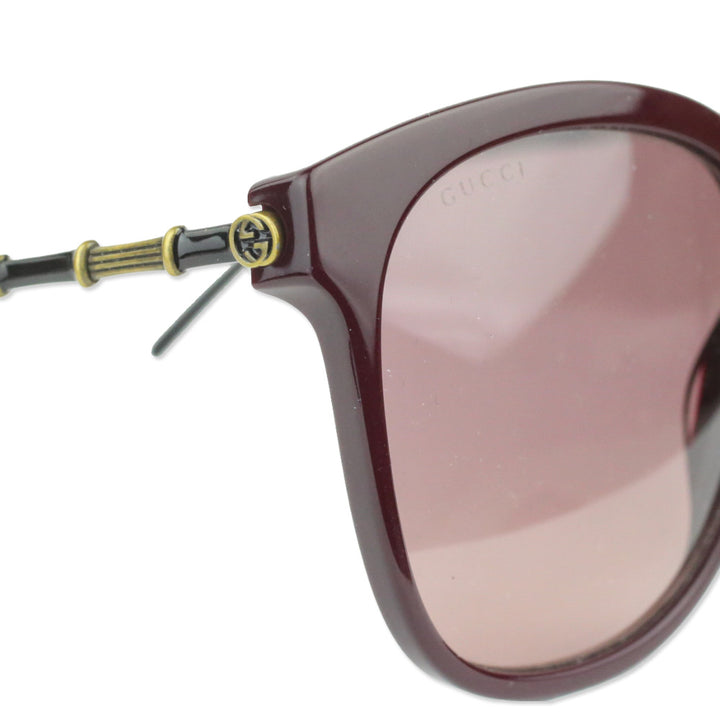 Gucci Burgundy Oversized Square Sunglasses