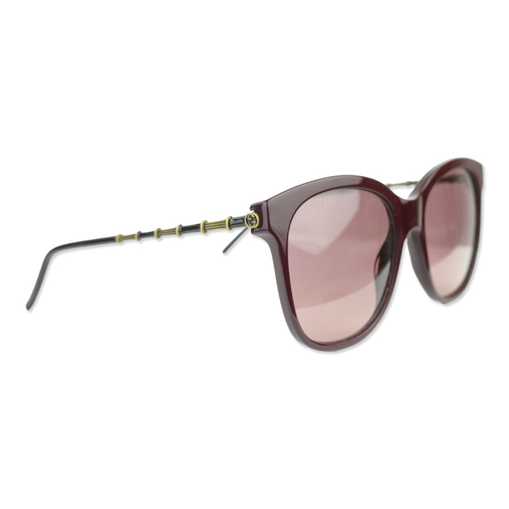 Gucci Burgundy Oversized Square Sunglasses