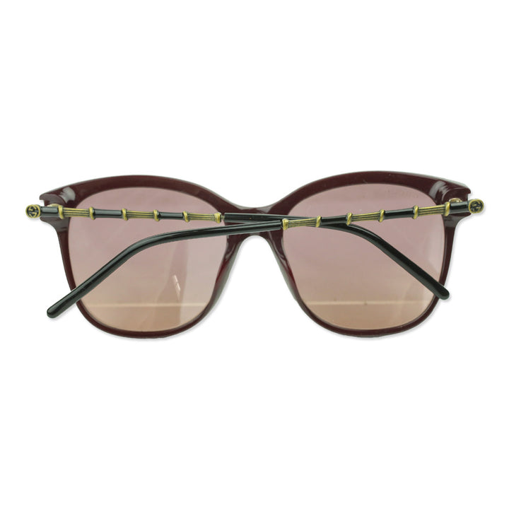 Gucci Burgundy Oversized Square Sunglasses