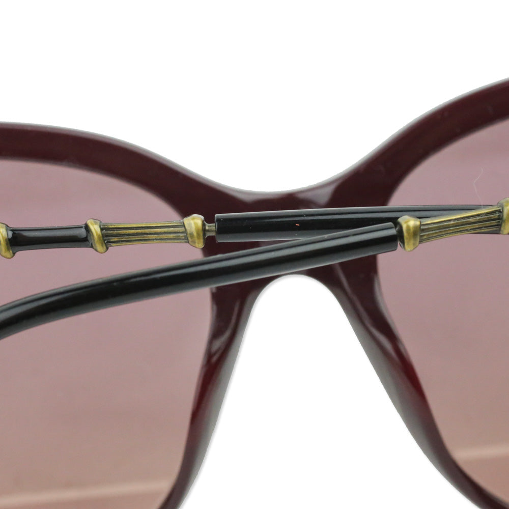 Gucci Burgundy Oversized Square Sunglasses