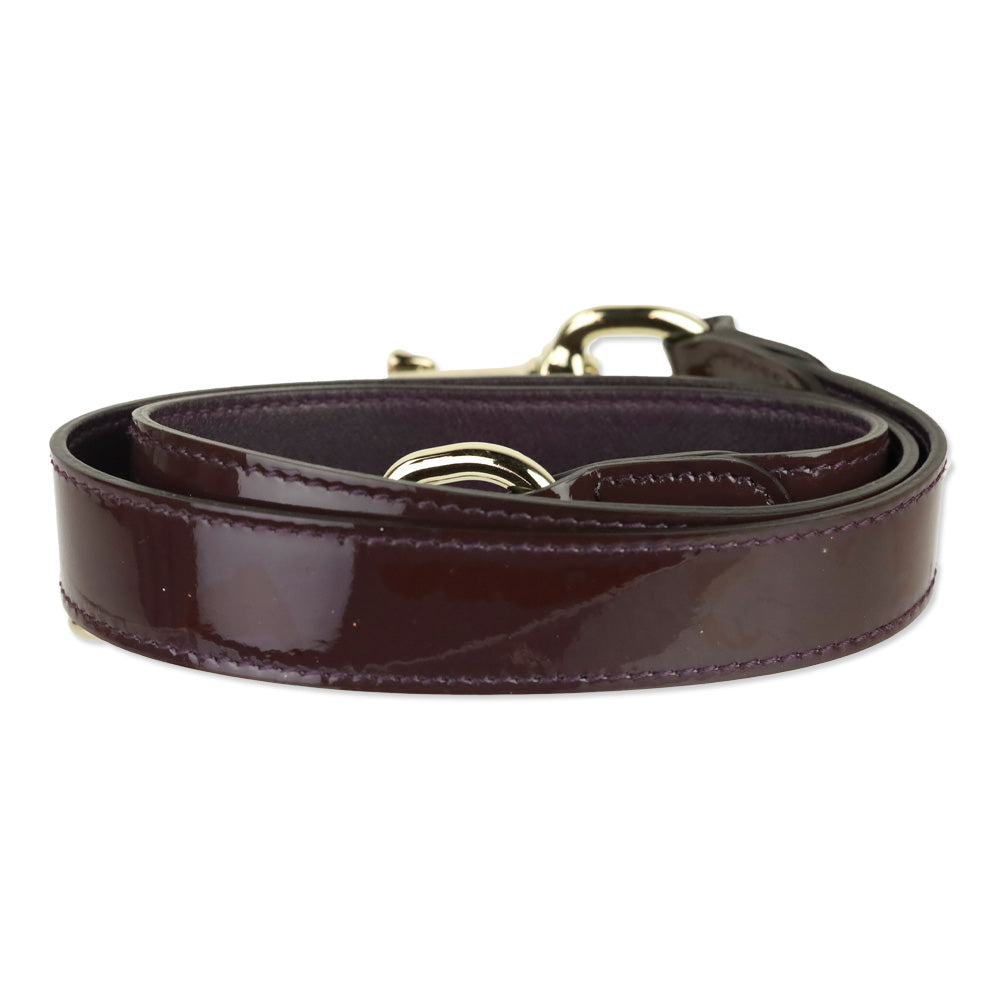 Gucci Burgundy Patent Leather Hysteria Large Hobo Bag