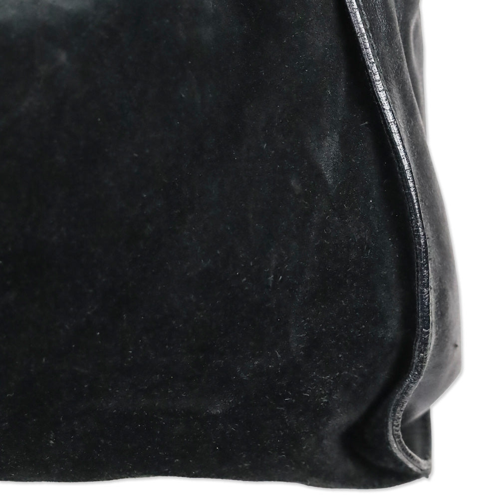 Gucci By Tom Ford Vintage Black Suede Ruched Shoulder Bag