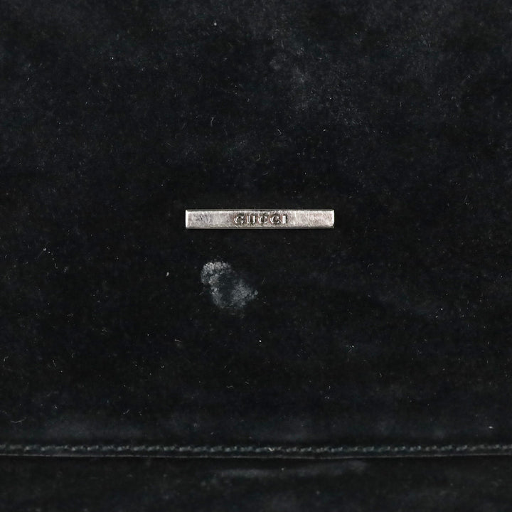 Gucci By Tom Ford Vintage Black Suede Ruched Shoulder Bag