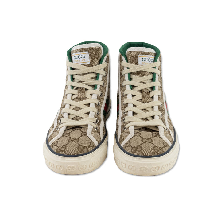 Gucci Canvas Monogram High Top Sneakers