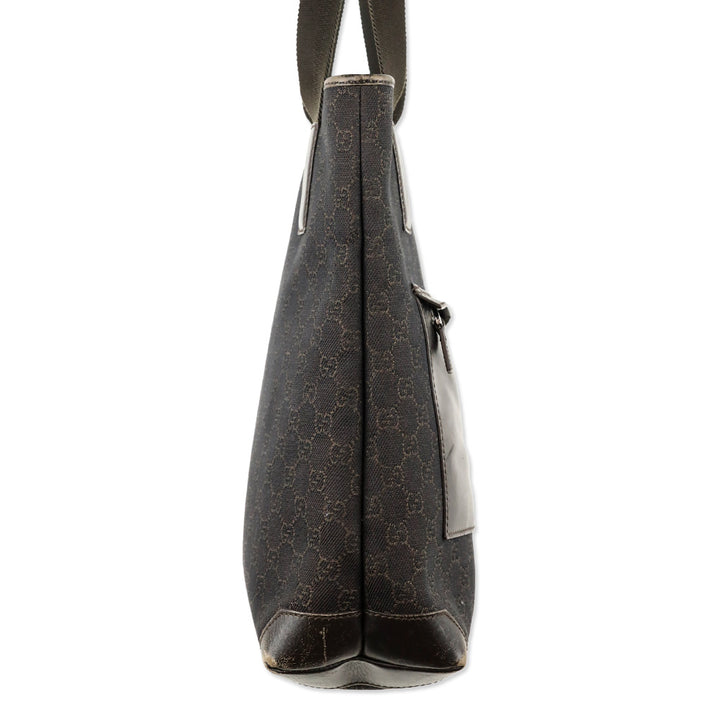 Gucci Dark Brown GG Monogram Canvas Tall Pocket Tote