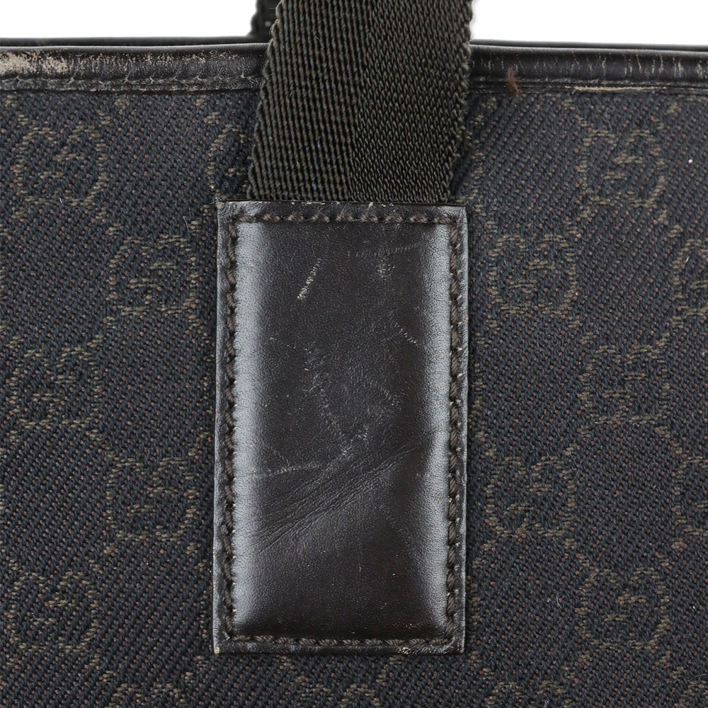 Gucci Dark Brown GG Monogram Canvas Tall Pocket Tote