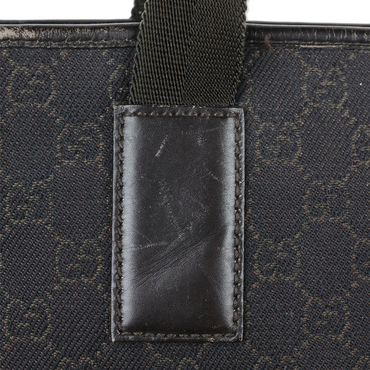 Gucci Dark Brown GG Monogram Canvas Tall Pocket Tote